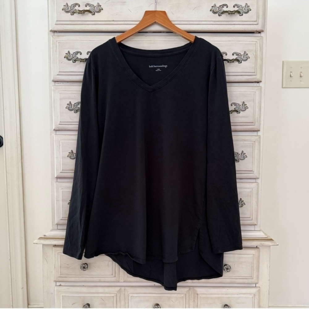 Soft Surroundings Basic Pima Cotton Long Sleeve T… - image 2